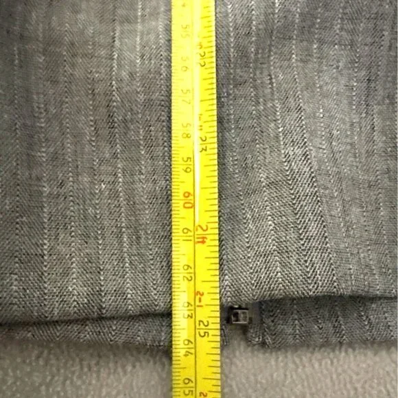 Womens Gray Herringbone Blazer Jacket Size 12 Polyester/Spandex By N Touch - Picture 7 of 8